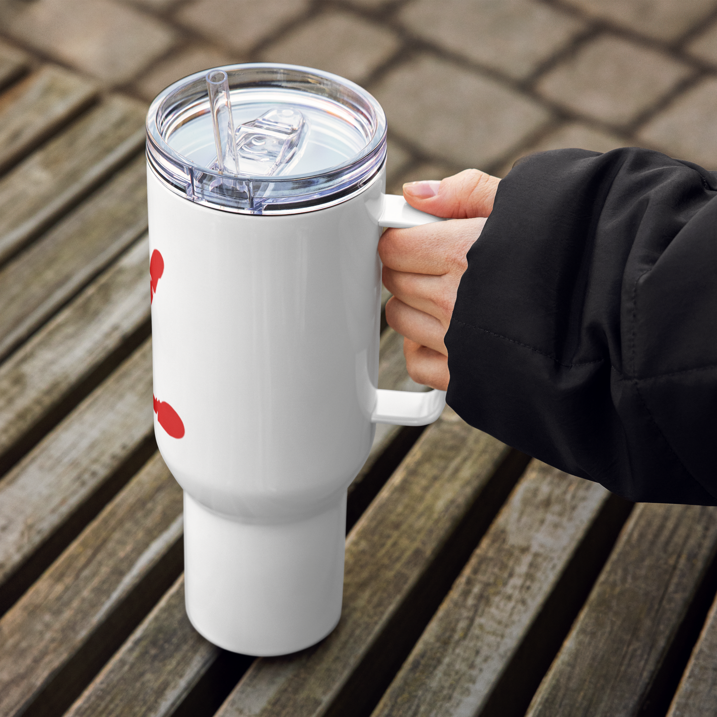 Reisebecher mit Griff